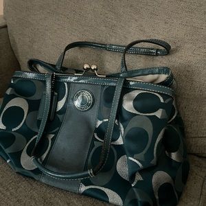 Teal Coach Purse